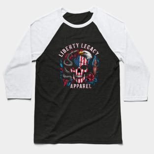 Liberty Legacy Skull & Snake with Eagle Baseball T-Shirt